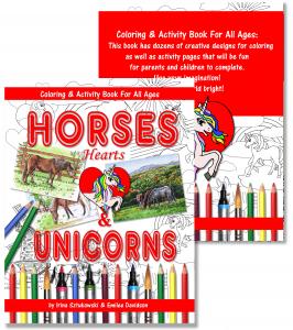 Horses, Hearts, And Unicorns Activity Book For All Ages