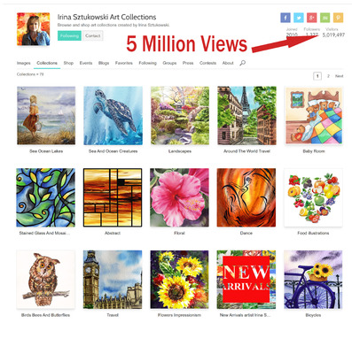 Five Million Views Website Artist Irina Sztukowski 