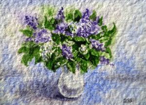 Lilac Bouquet - Impressionism Style