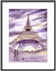 Eiffel Tower  Walking The Dog in Paris